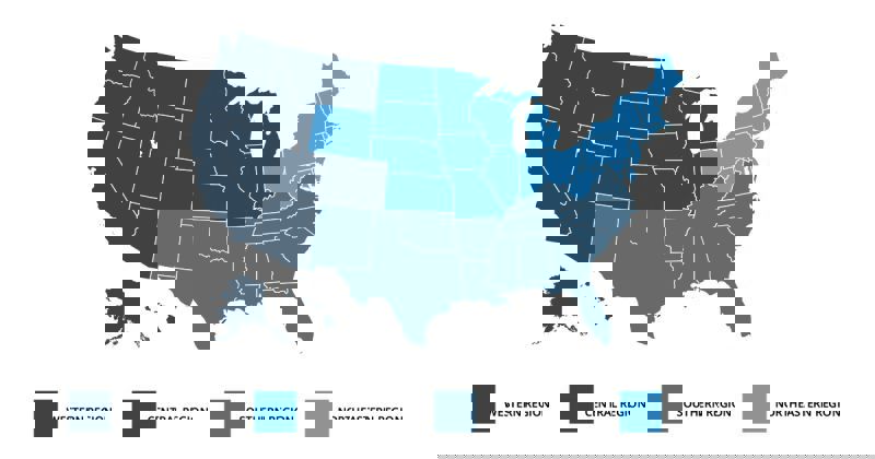 Map of ASSE Chapters by Region